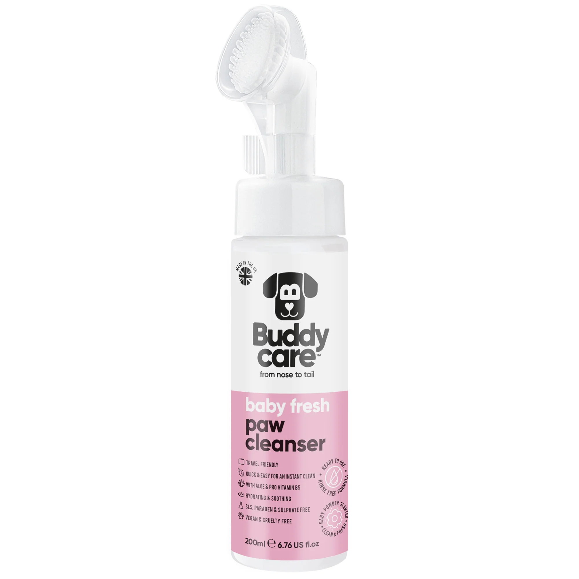 BuddyCareBabyFreshPawCleanser200mlSilicone_F_120mm